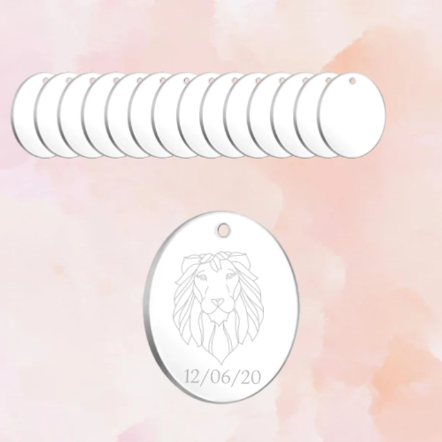 Porte-clé Rond à Graver 