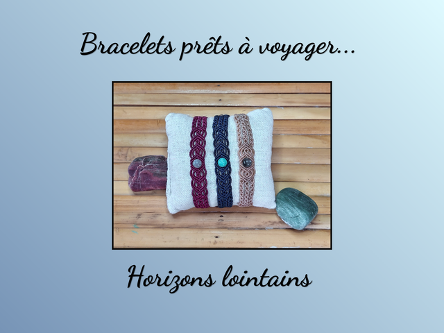 Bracelets macramé Pierre de lune et Amazonite - Intuition et apaisement 