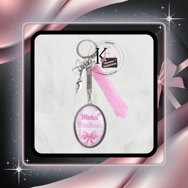 Porte-clés Merci maîtresse 