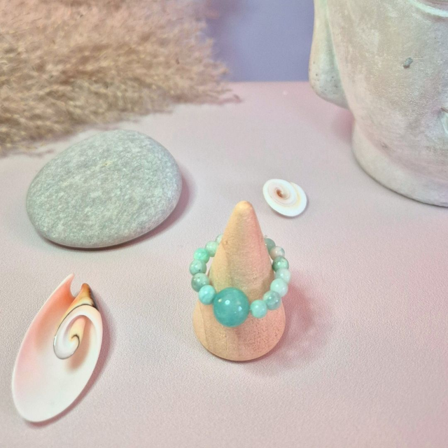 Bague SERENA – Amazonite naturelle (Pérou)