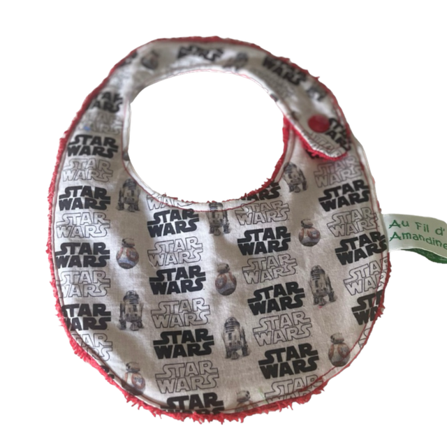 Bavoir 0-6 mois - éponge rouge