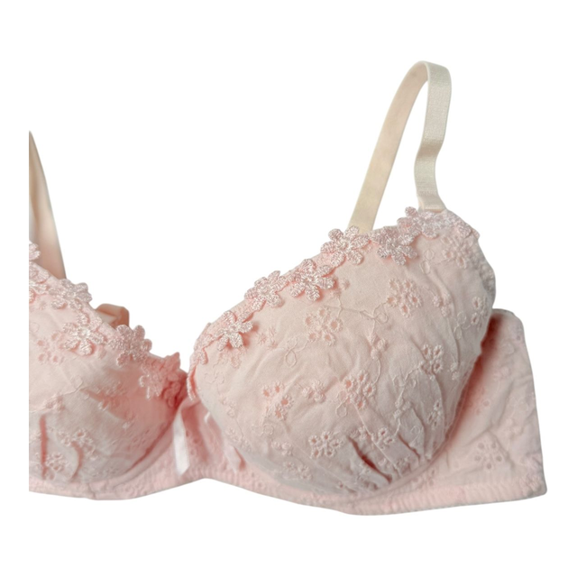 Pink pointelle Japanese Bra UK 32B