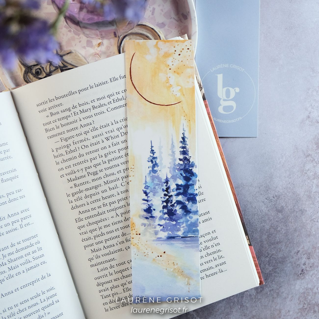 Yellow/purple forest (bookmark)