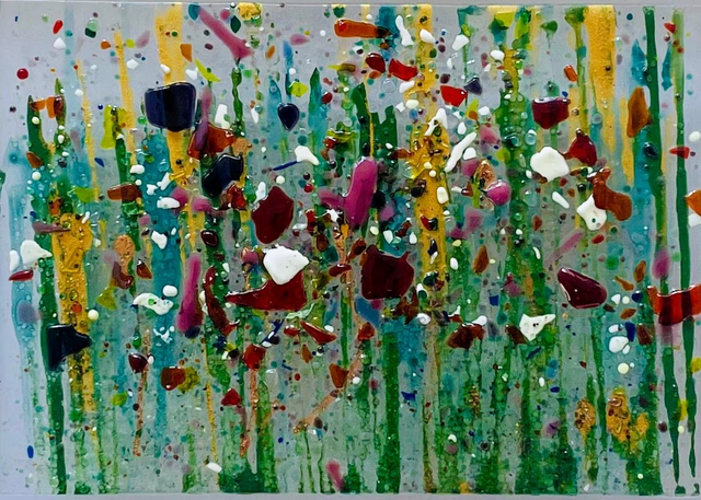 Wilde bloemen - miniatuurpaneel (9774) - in luxe houten frame 