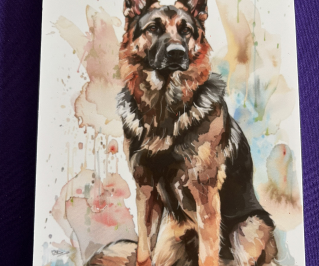 Plain Note Pad Dog Alsatian 