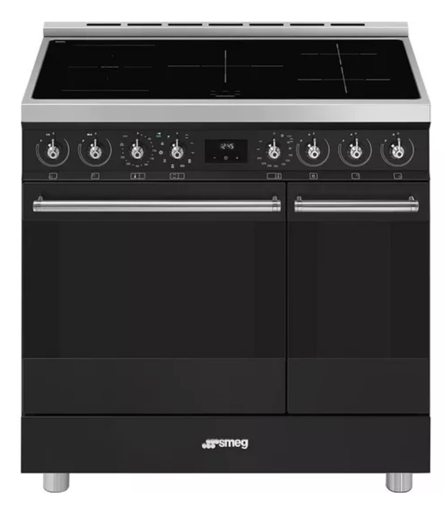 SMEG C92IPMB2 90 cm Electric Induction Pyrolytic Range Cooker - Matte Black