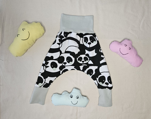 sarouel "panda gris/vert" 12 mois