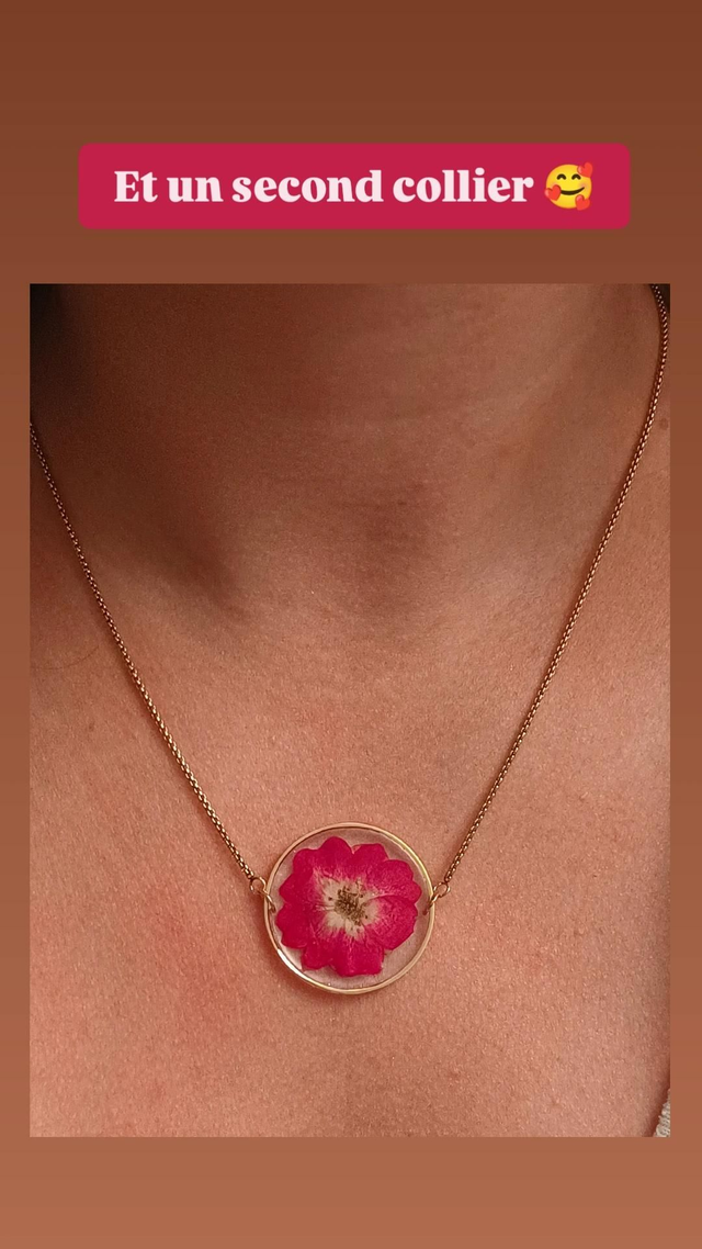 Modèle unique - Collier Fleur séchée 
