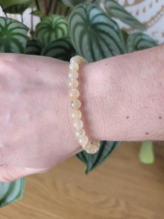 Cristal de roche rutile - Bracelet avec perles de 6 mm