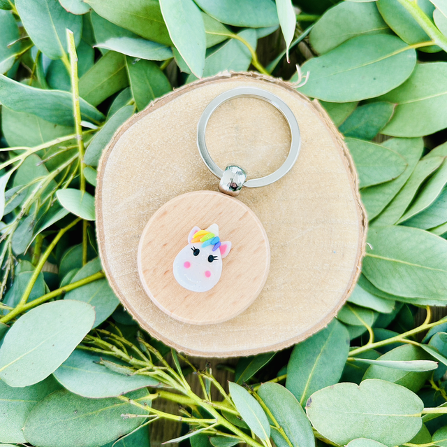 Porte clé "J'peux pas j'ai licorne"