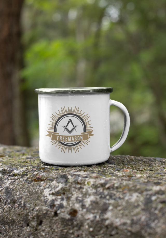Enamel Steel Mug - Freemason