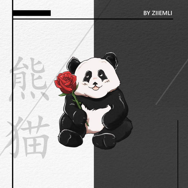Panda Rose - Sticker