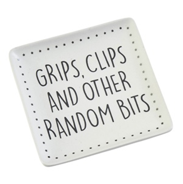 Grips and clips trinket dish