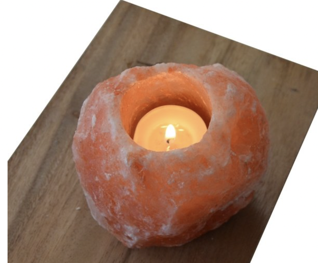 Bougeoir en Cristal de Sel Himalaya 