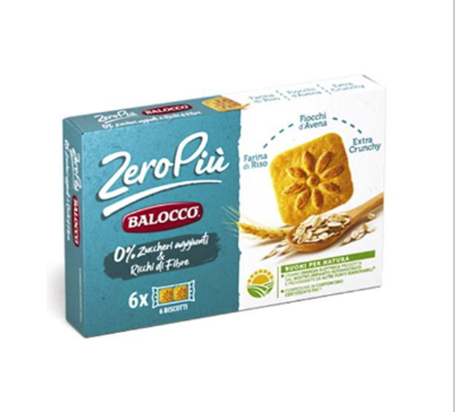 Balocco Zero Piú keksz - Zabbal és rizzsel cukormentes 230g