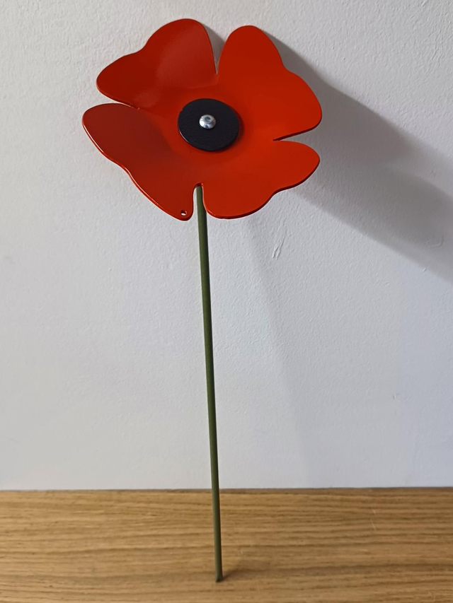 Poppy Garden Stake