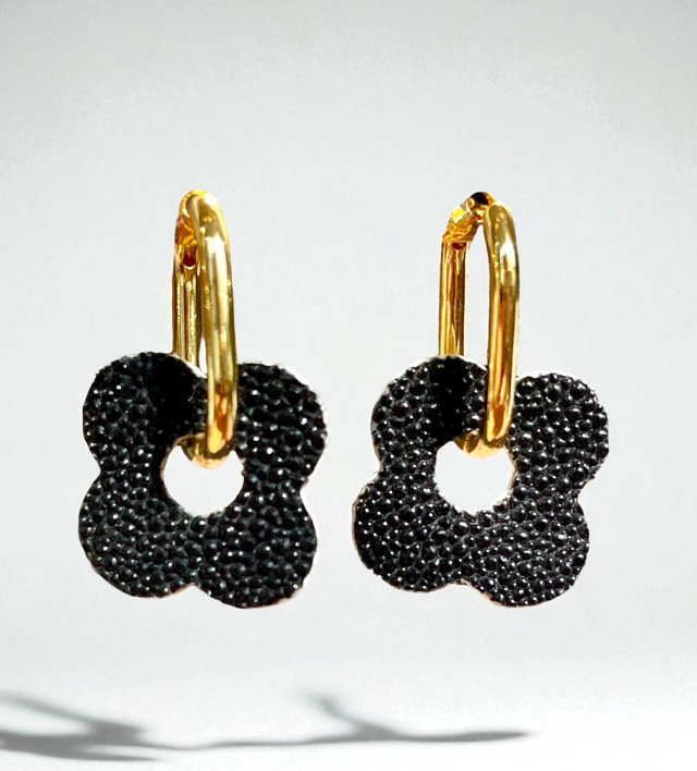 Créoles à fleur Noire