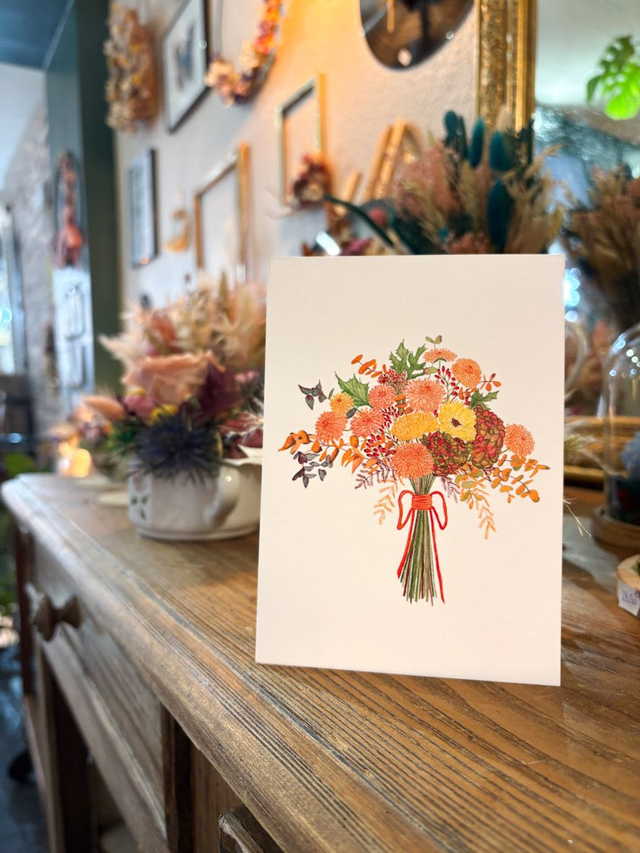 Illustration Bouquet Eté indien