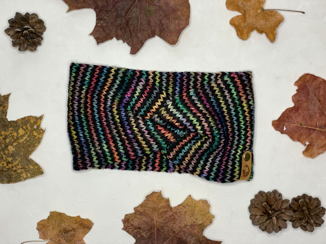 Fascia adulto — Arosa headband — Black + Arco Iris