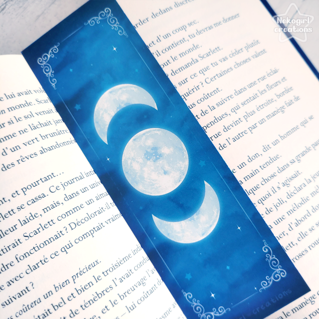 Marque-Page - Chat et Lunes