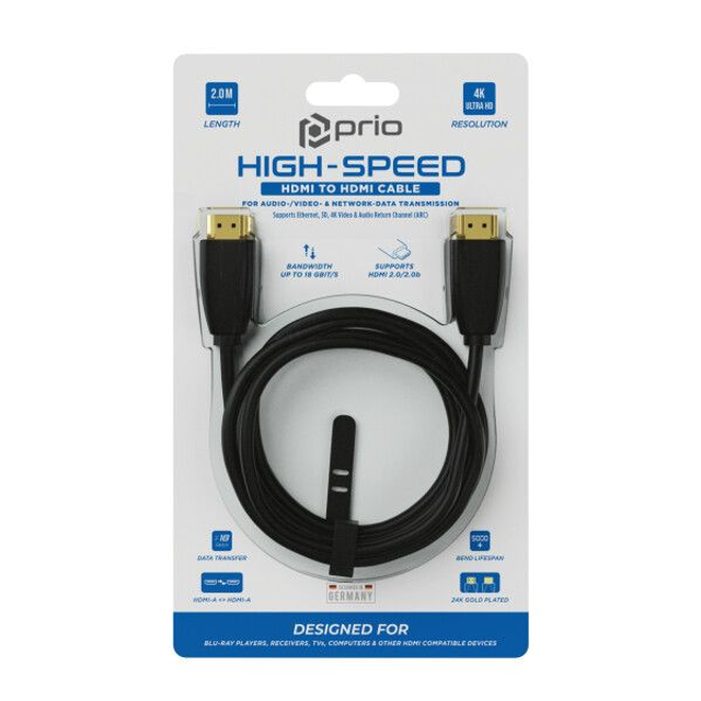 prio Cavo High-End HDMI-A a HDMI-A Ethernet 4K 2.0