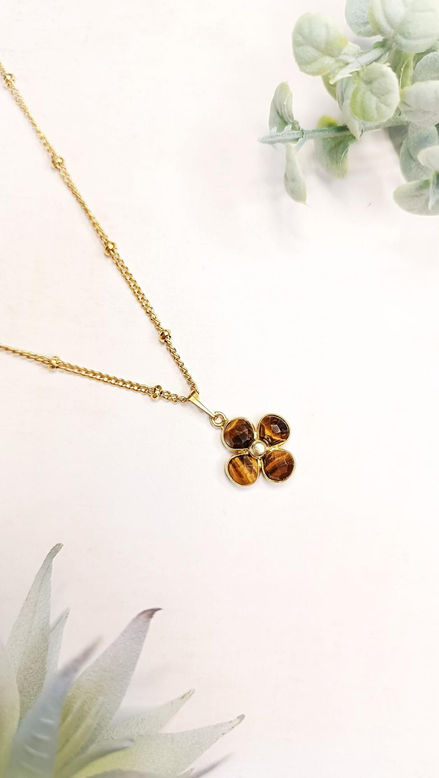 Collier TILAH - Œil de tigre 