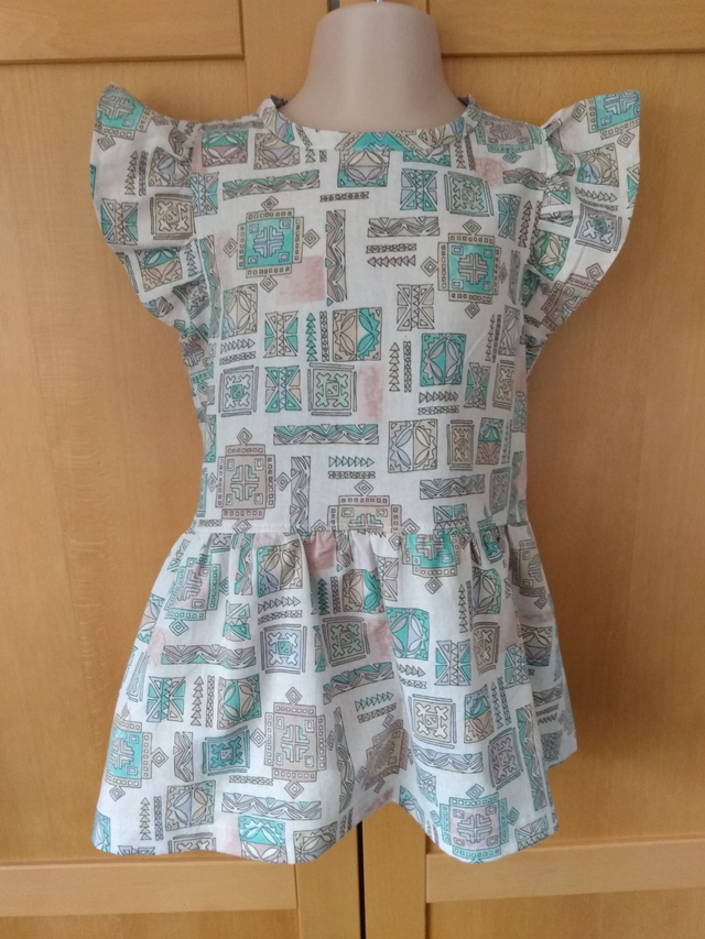 Dress - 12 mth (80 cm).  Pale Aztec