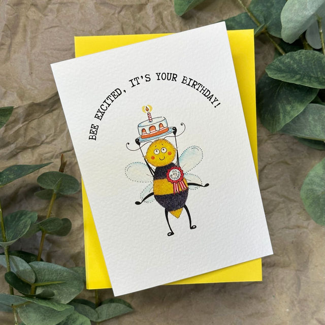 Bee excited, it's your birthday - Greeting card 
