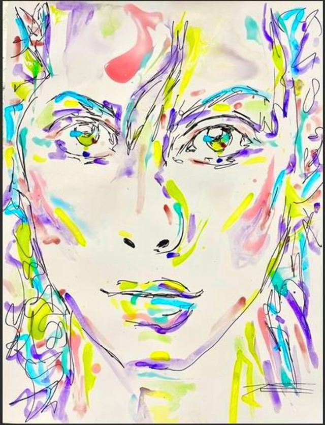 Oeuvre sur papier - Regarde 080122  - 50x65cm