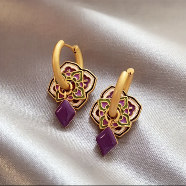 Triple charm hoops