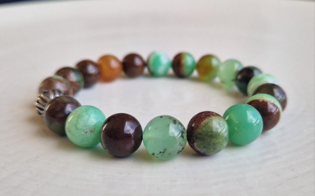 Bracelet Homme CHRYSOPRASE 10mm