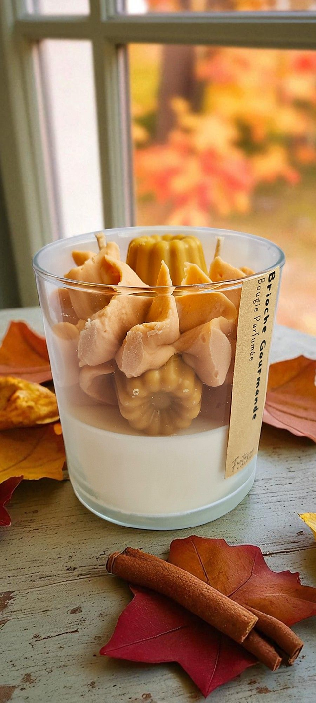 🥐 Bougie parfumée chantilly – Brioche Gourmande