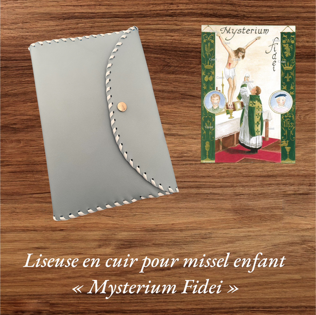 Liseuse en cuir pour Missel enfants