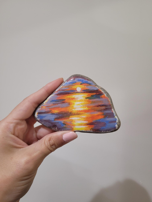 Sunset On Water Pebble - NW-307