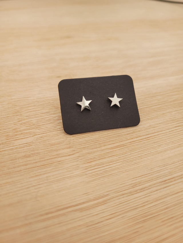 Stainless steel star stud earrings - SL-001