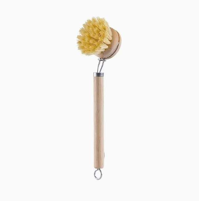 Brosse vaisselle avec manche en bois