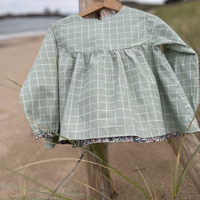 Blouse ample carreaux 