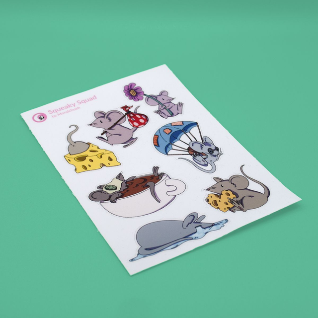 A6 Sticker Sheet "SQUEAKY SQUAD"