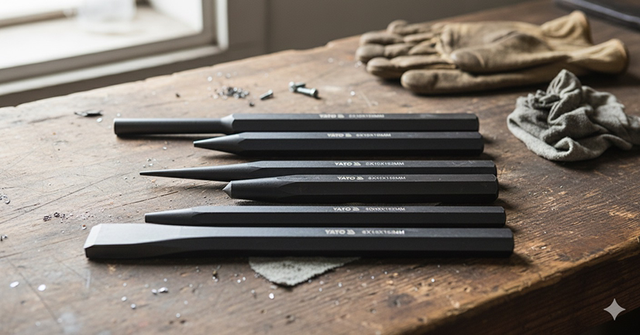 Sada sekáčů, důlčiků a vyrážečů 6 ks YATO YT-4712