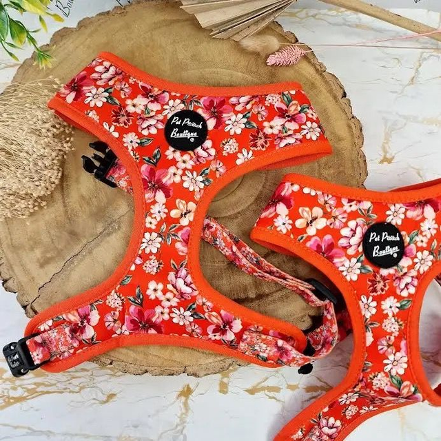 Pet Pooch Boutique Harness - Sweet Marmalade Blossom