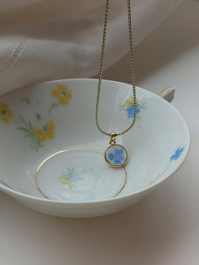 Pendentif rond - porcelaine - Chapus Limoges - no.2