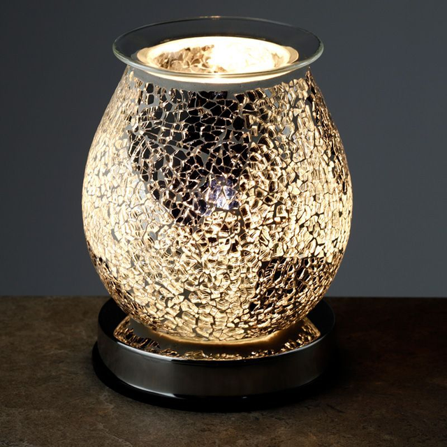 Mosaïque craquelée argentée