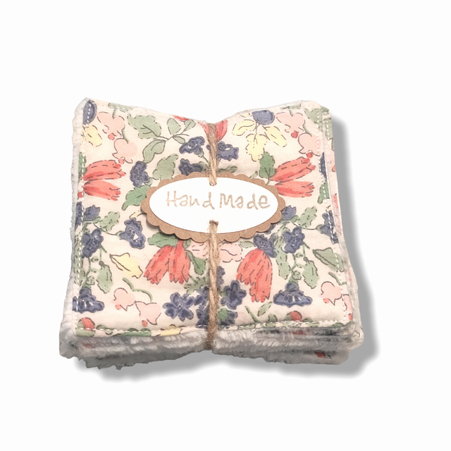 Lot de 6 cotons à démaquiller lavables - Japon - Liberty (Blanc)