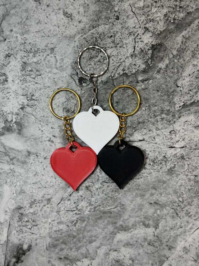 3D Printed Heart Keyring