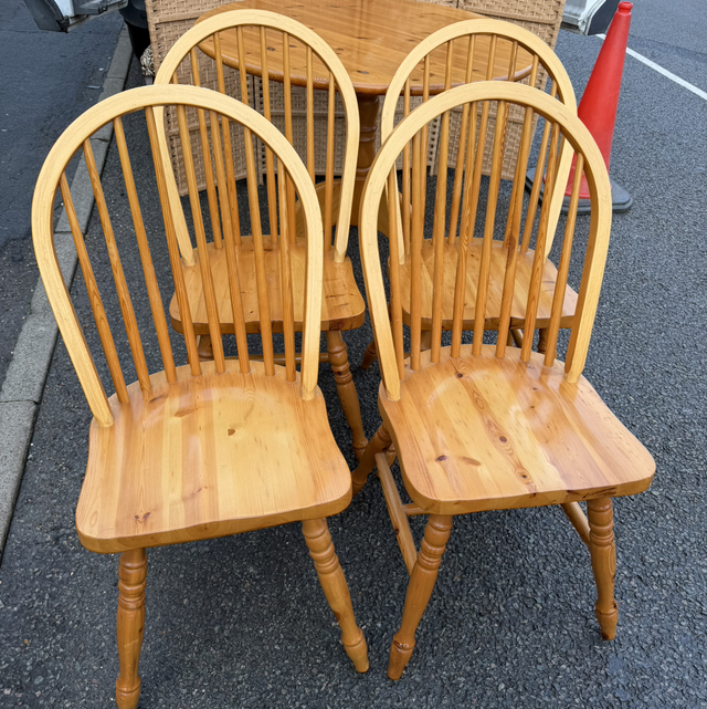 Solid Pine Table And Chairs