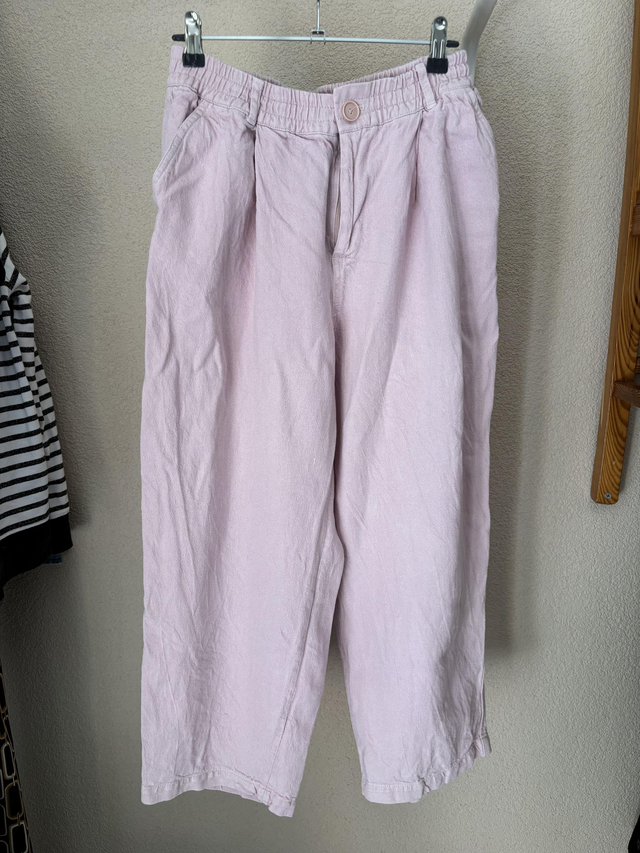 Pantalon rose pâle Zara (155)