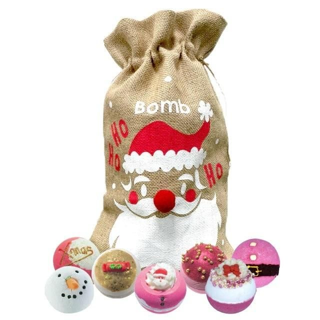 Bomb Cosmetics Shkumë Vaske Ho Ho Ho Santa Hessian, 7 Copë