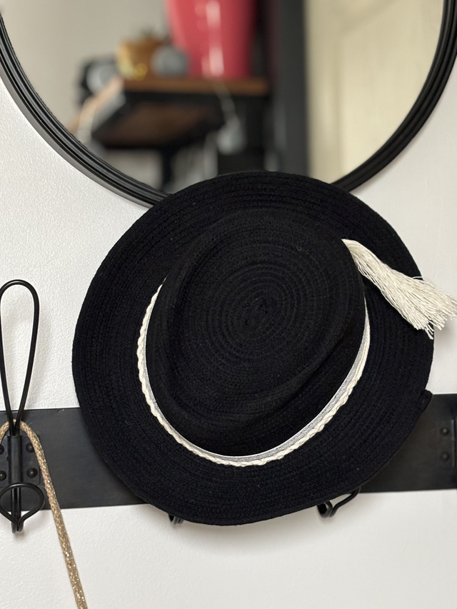 Chapeau décoratif coton noir 