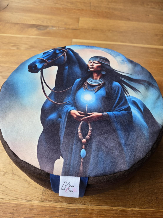Zafu sacré Chamane et cheval