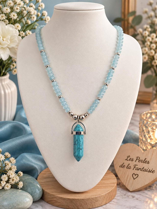 Collier pendentif cristal